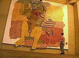 Ecuador Quito Guayasamin 1-15 Capilla del Hombre Mujer Pajaro Mujer pajaro (Bird Woman) is a huge lithograph in the lower level of the Capilla del Hombre.